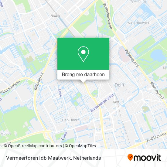 Vermeertoren Idb Maatwerk kaart
