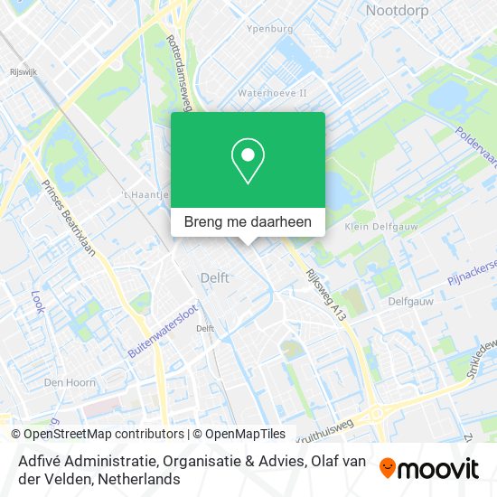 Adfivé Administratie, Organisatie & Advies, Olaf van der Velden kaart