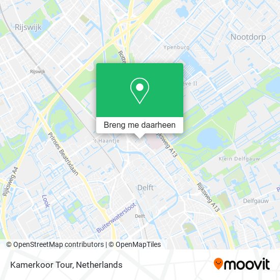 Kamerkoor Tour kaart