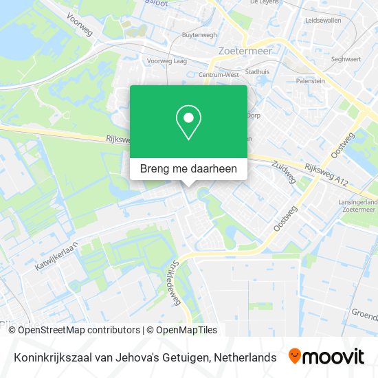 Koninkrijkszaal van Jehova's Getuigen kaart