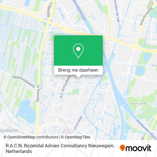R.A.C.N. Rozendal Advies Consultancy Nieuwegein kaart