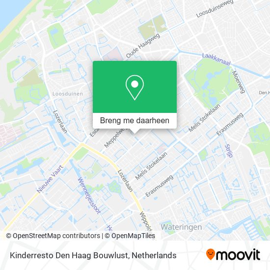 Kinderresto Den Haag Bouwlust kaart