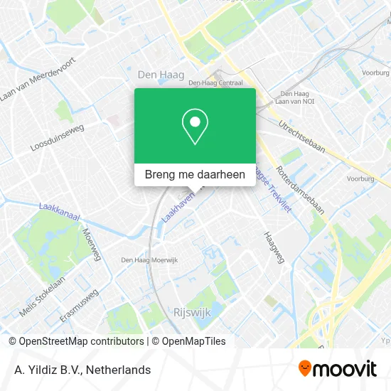 A. Yildiz B.V. kaart