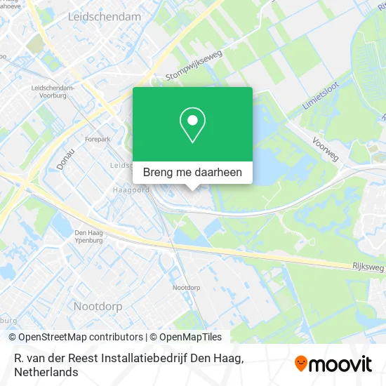 R. van der Reest Installatiebedrijf Den Haag kaart
