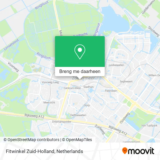 Fitwinkel Zuid-Holland kaart