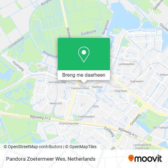 Pandora Zoetermeer Wes kaart