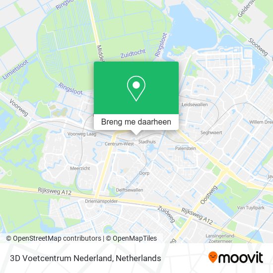 3D Voetcentrum Nederland kaart