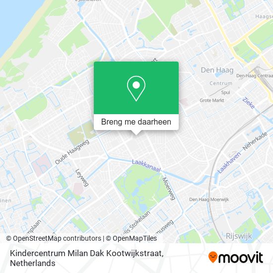 Kindercentrum Milan Dak Kootwijkstraat kaart