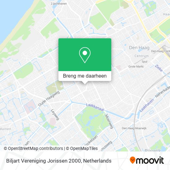 Biljart Vereniging Jorissen 2000 kaart