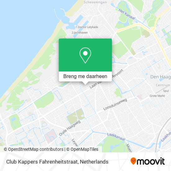 Club Kappers Fahrenheitstraat kaart