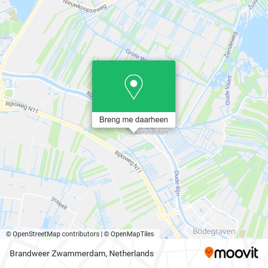 Brandweer Zwammerdam kaart