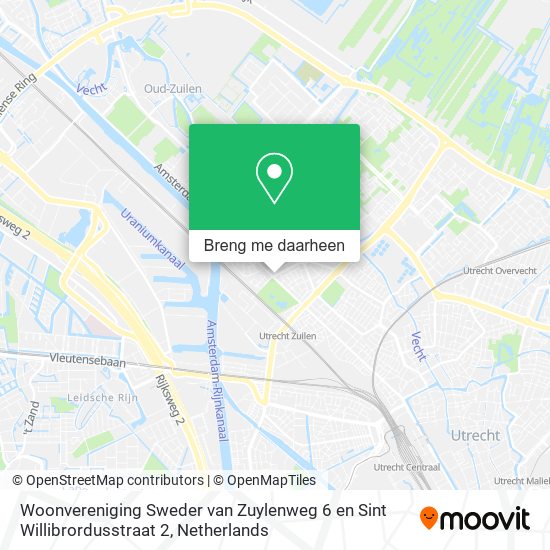 Woonvereniging Sweder van Zuylenweg 6 en Sint Willibrordusstraat 2 kaart