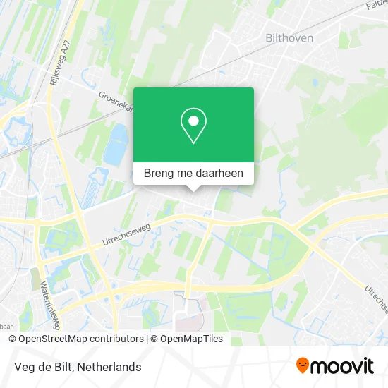 Veg de Bilt kaart
