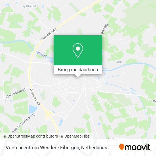 Voetencentrum Wender - Eibergen kaart