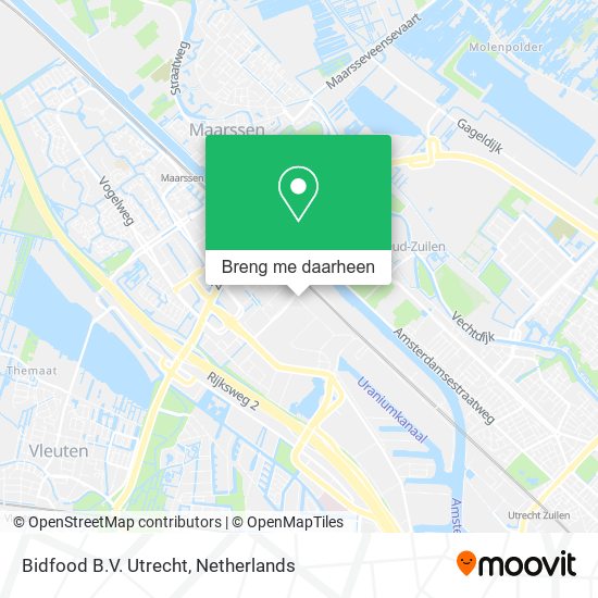 Bidfood B.V. Utrecht kaart