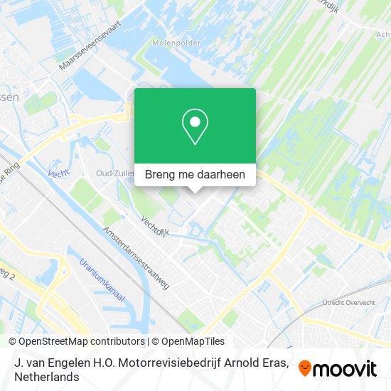 J. van Engelen H.O. Motorrevisiebedrijf Arnold Eras kaart