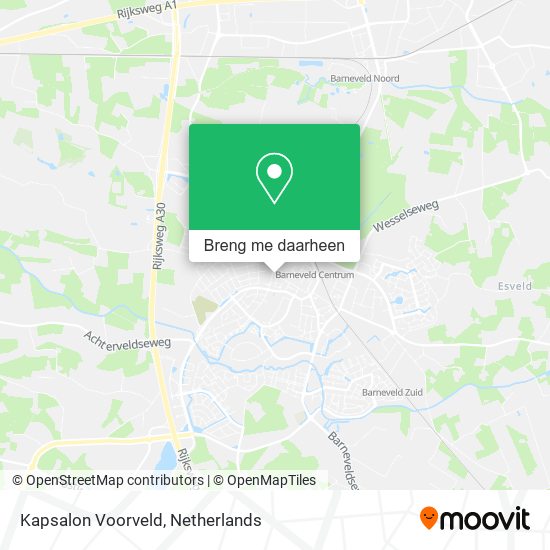 Kapsalon Voorveld kaart