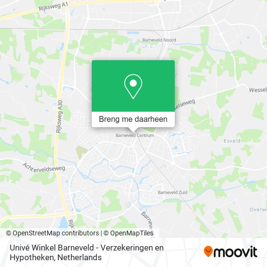 Univé Winkel Barneveld - Verzekeringen en Hypotheken kaart