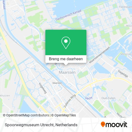 Spoorwegmuseum Utrecht kaart