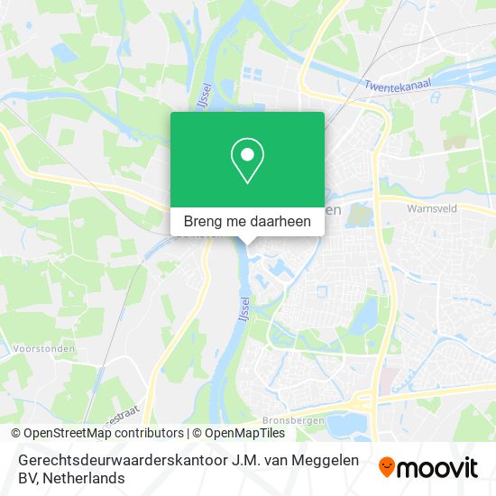 Gerechtsdeurwaarderskantoor J.M. van Meggelen BV kaart