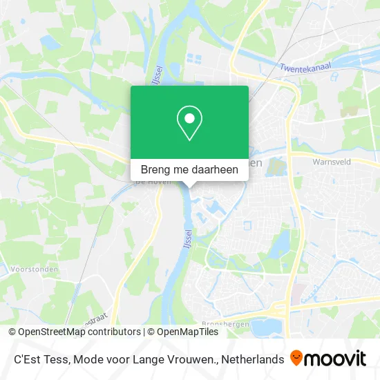 C'Est Tess, Mode voor Lange Vrouwen. kaart
