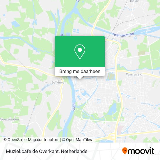 Muziekcafe de Overkant kaart