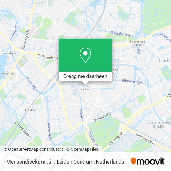 Mensendieckpraktijk Leiden Centrum kaart