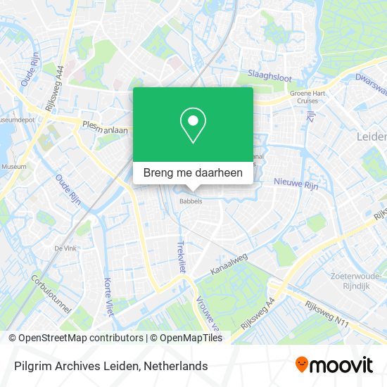 Pilgrim Archives Leiden kaart