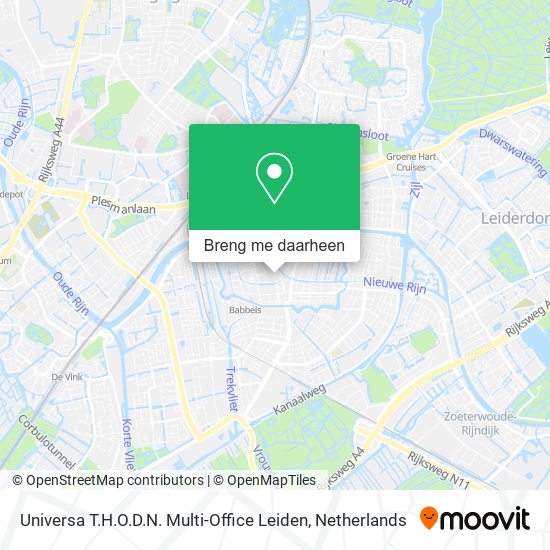 Universa T.H.O.D.N. Multi-Office Leiden kaart