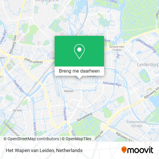Het Wapen van Leiden kaart
