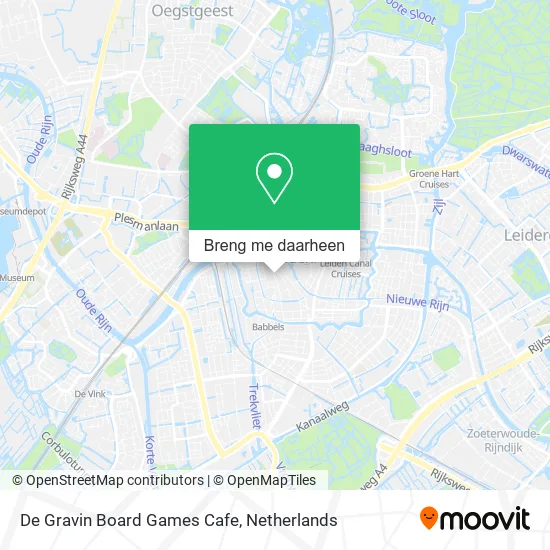 De Gravin Board Games Cafe kaart