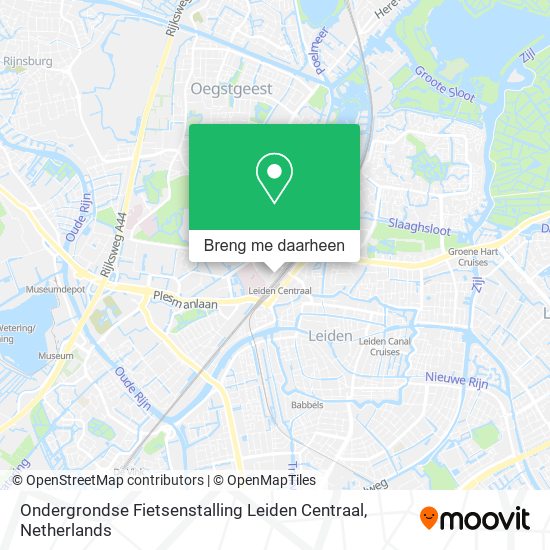 Ondergrondse Fietsenstalling Leiden Centraal kaart