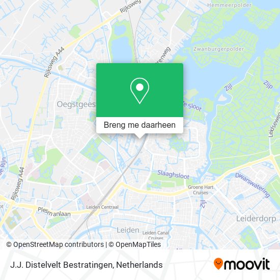 J.J. Distelvelt Bestratingen kaart