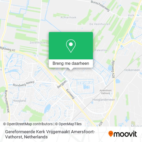 Gereformeerde Kerk Vrijgemaakt Amersfoort-Vathorst kaart