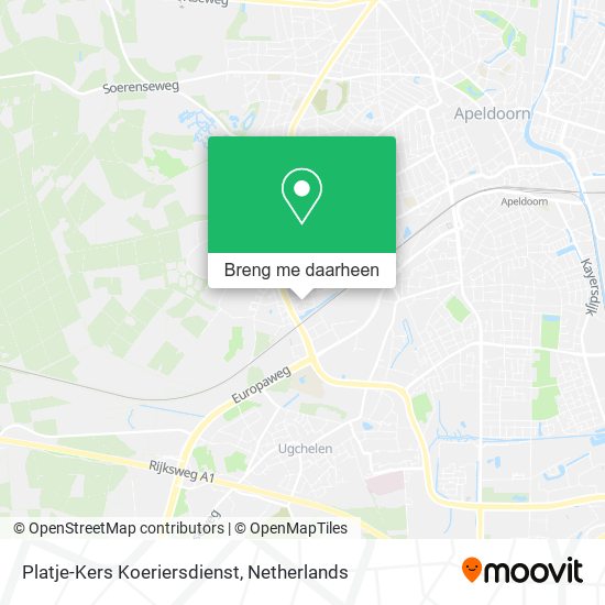 Platje-Kers Koeriersdienst kaart