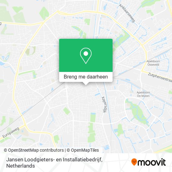Jansen Loodgieters- en Installatiebedrijf kaart