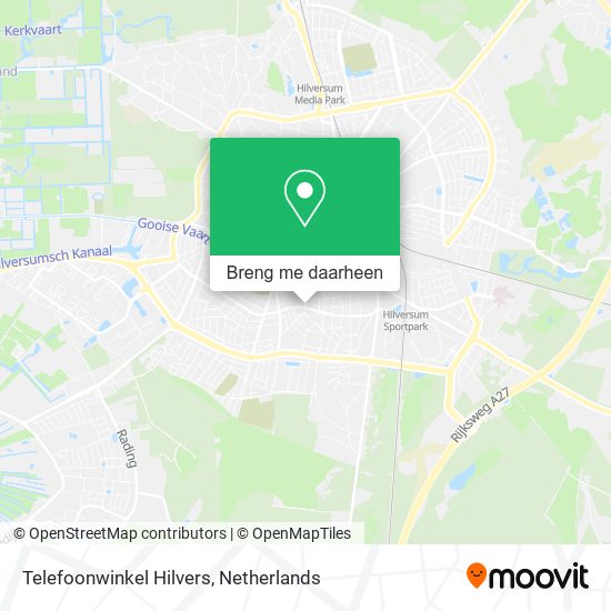 Telefoonwinkel Hilvers kaart