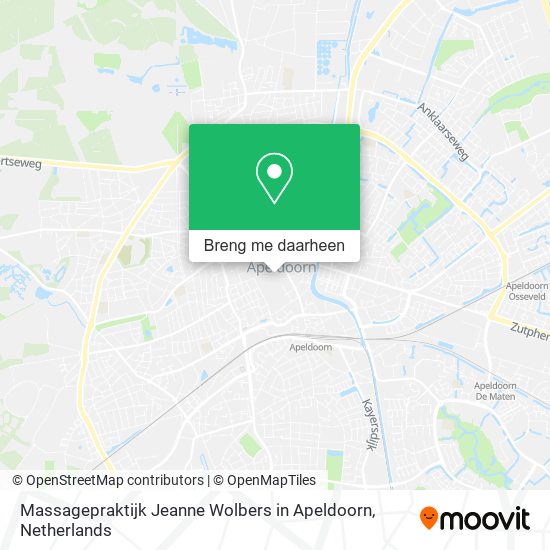 Massagepraktijk Jeanne Wolbers in Apeldoorn kaart