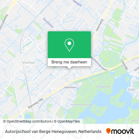 Autorijschool van Berge Henegouwen kaart