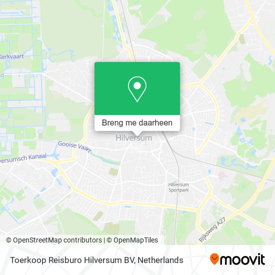 Toerkoop Reisburo Hilversum BV kaart