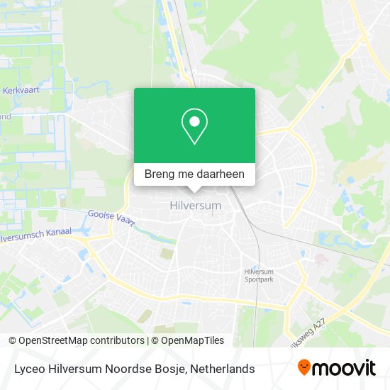 Lyceo Hilversum Noordse Bosje kaart