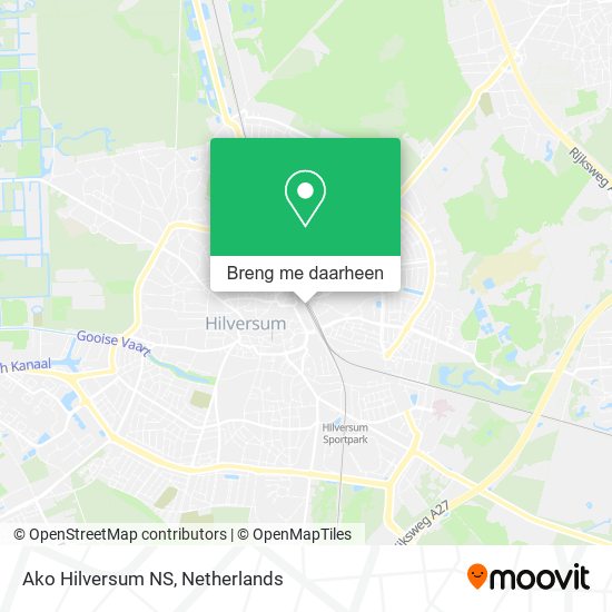 Ako Hilversum NS kaart