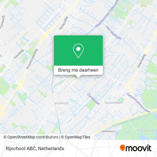 Rijschool ABC kaart