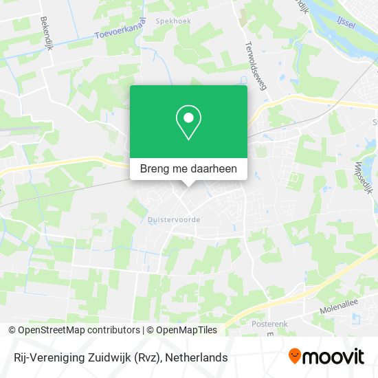 Rij-Vereniging Zuidwijk (Rvz) kaart
