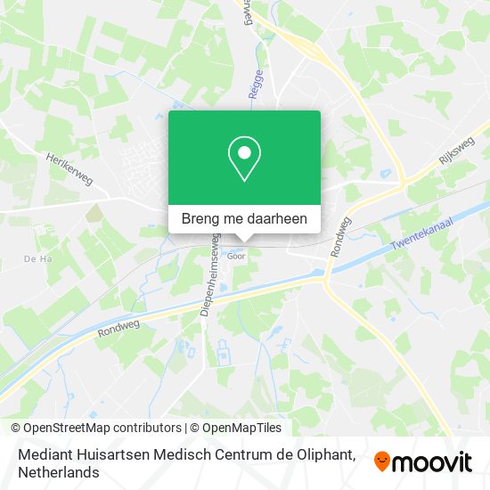 Mediant Huisartsen Medisch Centrum de Oliphant kaart