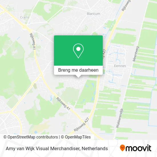 Amy van Wijk Visual Merchandiser kaart