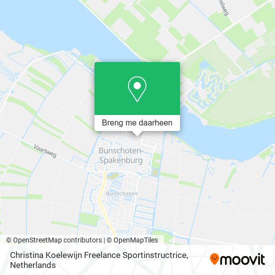 Christina Koelewijn Freelance Sportinstructrice kaart