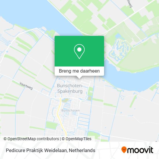 Pedicure Praktijk Weidelaan kaart