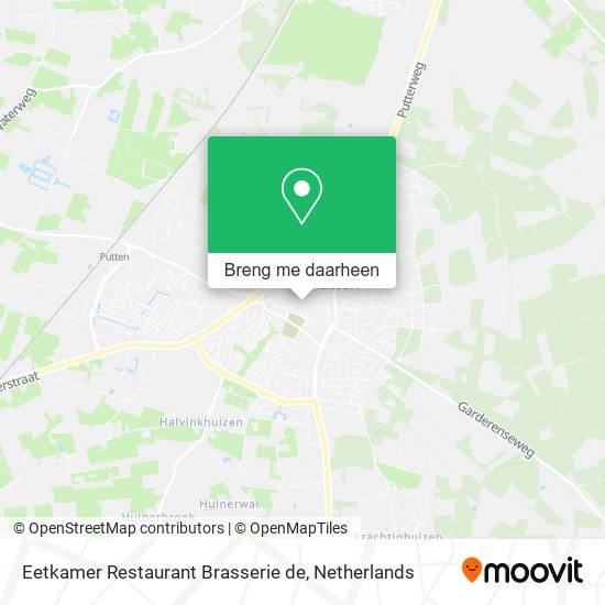 Eetkamer Restaurant Brasserie de kaart