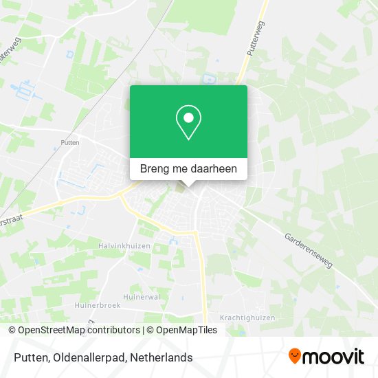 Putten, Oldenallerpad kaart